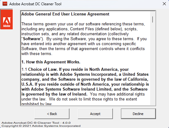 Accept License Agreement